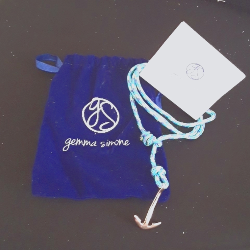 New!! Gemma Simone Anchor Ankle Bracelet